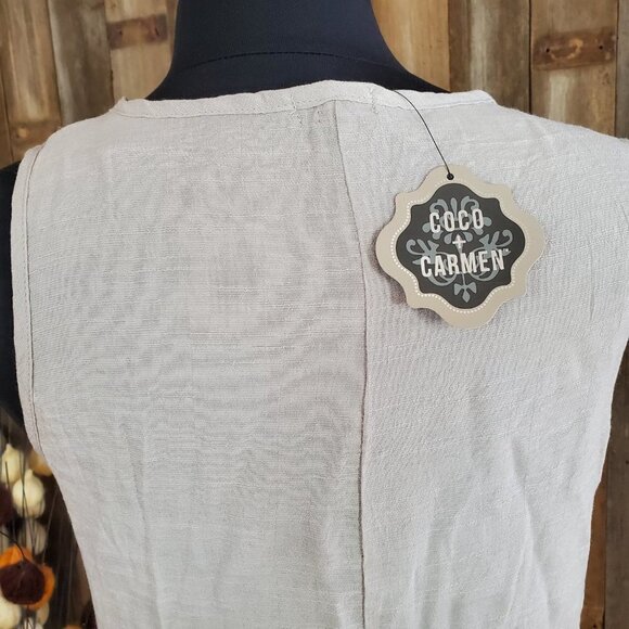 NWT Coco + Carmen Lace Handkerchief Hem Lagenlook Artsy Lightweight dress S/M - Picture 5 of 5